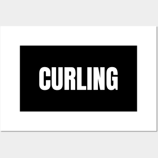 Curling Word - Simple Bold Text Posters and Art